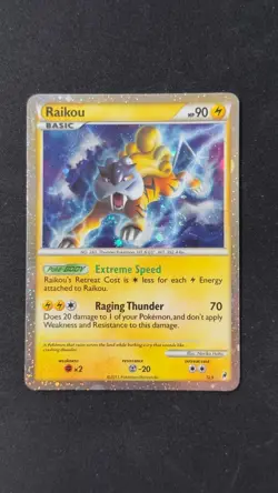 Pokémon Raikou (Shiny) Holo Rare Swirl SL9 Call of Legends LP/MP #SL9 - Image 1