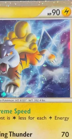 Pokémon Raikou (Shiny) Holo Rare Swirl SL9 Call of Legends LP/MP #SL9 - Image 2