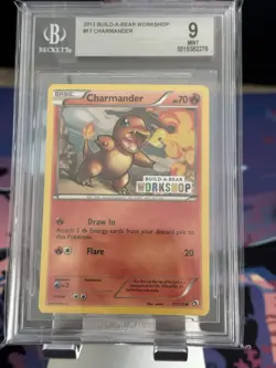 BGS 9 Charmander Build A Bear Pokemon Graded Trading Card 17/113 2013 MINT - Image 1