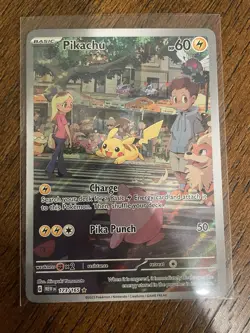 Pokemon Pikachu 173/165 MEW EN-151 Illustration Rare Holo - Image 3