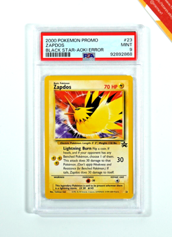 Pokemon PSA 9 Zapdos #023 Promo Black Star Aoki Error 2000 English - Image 4