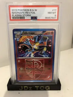 PSA 8 Infernape Reverse Holo #17 Pokemon B&W Plasma Storm 2013. POP 8 - Image 3