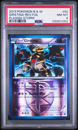 PSA 8 GIRATINA REV HOLO #62. Pokemon B&W Plasma Storm 2013. POP 9 - Image 1