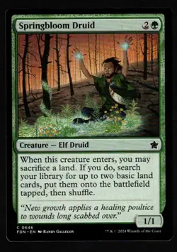 4x Springbloom Druid-Magic the Gathering-MTG-Foundations-Near Mint-4x - Image 1