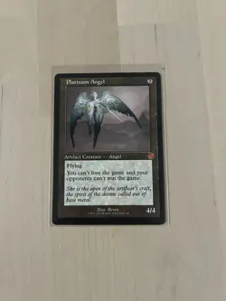 MTG Platinum Angel Brotherâ€™s War Retro Frame Artifact Creature Mythic LP - Image 1