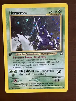 1st Edition Heracross Holo Neo Genesis 6/111 English Pokemon TCG 1995-2000 - Image 4