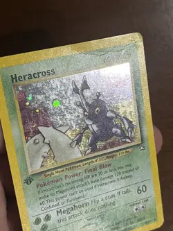 1st Edition Heracross Holo Neo Genesis 6/111 English Pokemon TCG 1995-2000 - Image 7