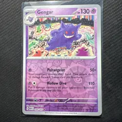 Gengar 094/165 Scarlet & Violet 151 Reverse Holo Rare Pokemon Card - Image 1