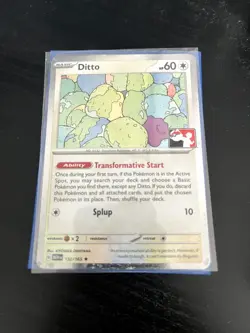 Pokémon TCG - S & V 151 Ditto 132/165 Play! Prize Pack Series 6 Promo Card 2023. - Image 1