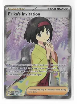 Erika's Invitation - 196/165 - Pokemon 151 Full Art Ultra Rare Card NM - Image 1