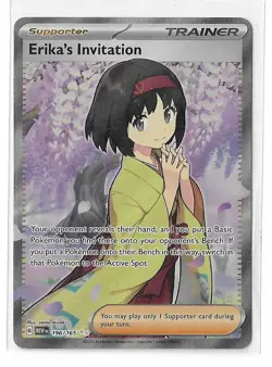 Erika's Invitation - 196/165 - Pokemon 151 Full Art Ultra Rare Card NM - Image 3