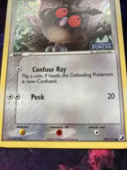 Pokemon Card Hoothoot EX Unseen Forces Reverse Holo 59/115 Near Mint - Image 3