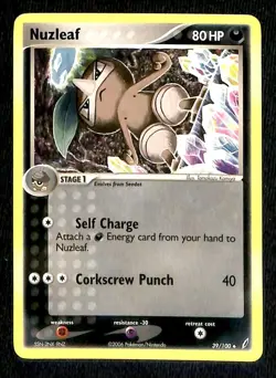 Nuzleaf Crystal Guardians NM, 39/100 Pokemon Card - Image 1