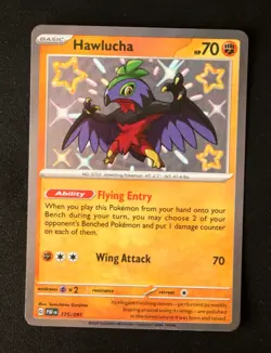 Pokémon Card TCG - Hawlucha 175/091 - Paldean Fates - Baby Shiny Rare - NM ⭐ - Image 1