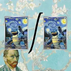 Blastoise with The Starry Night | Van Gogh Pokémon Cards | En. | #10 | Read Des. - Image 1