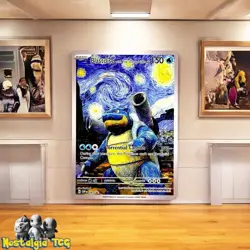 Blastoise with The Starry Night | Van Gogh Pokémon Cards | En. | #10 | Read Des. - Image 7
