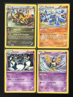 4x Lot BW Plasma Blast Holos Set Rare Machamp Haxorus 69/101 Pokemon Card - Image 1