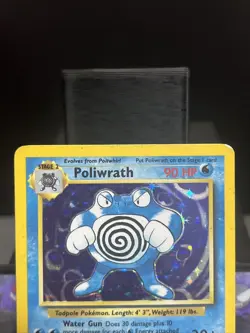 Pokemon Card Poliwrath 13/102 Base Set Holo Rare WOTC Played 3 - Image 2