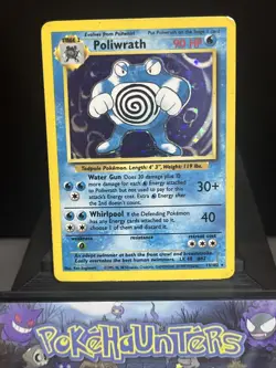Pokemon Card Poliwrath 13/102 Base Set Holo Rare WOTC Played 3 - Image 7