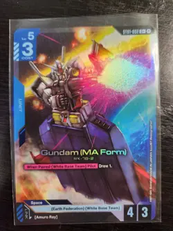 Gundam Card Game ST01-002 C+ Gundam (MA Form) Bonus Pack Foil (Alt Art) - Image 1