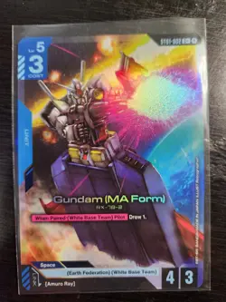 Gundam Card Game ST01-002 C+ Gundam (MA Form) Bonus Pack Foil (Alt Art) - Image 3