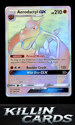 Aerodactyl GX (Secret) 244/236 Secret Rare SM - Unified Minds Pokemon Card NM - Image 1