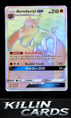 Aerodactyl GX (Secret) 244/236 Secret Rare SM - Unified Minds Pokemon Card NM - Image 3