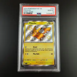 PSA 10 Pikachu 131/091 Paldean Fates Shiny Graded Pokemon Card - Image 1