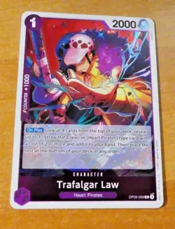 ONE PIECE ENGLISH CARD RARE HOLO GAME CARD TRAFALGAR LAW OP09-069 EN NM - Image 1