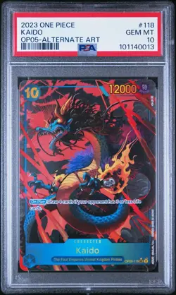 PSA 10 Kaido OP05-118 SEC Alternate Art Awakening of the New Era One Piece Card - Image 3