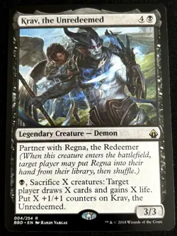 1x MTG Krav, the Unredeemed - Battlebond (BBD) #4 - Image 1
