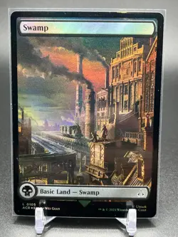 MTG Swamp 0105 Assassin's Creed Full Art Basic Land Foil Swamp - Image 3
