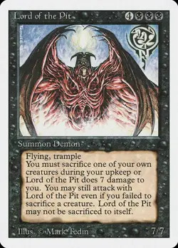 Lord of the Pit Revised Edition HP MTG - Image 1