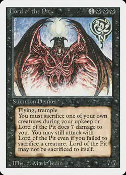 Lord of the Pit Revised Edition HP MTG - Image 2