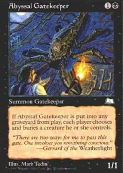 4x Abyssal Gatekeeper ~ Lightly Played Weatherlight MTG Magic x4 4 UltimateMTG P - Image 1