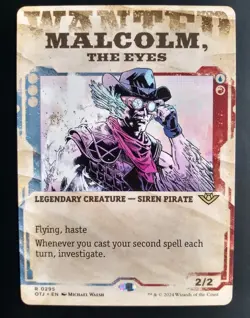 MTG Thunder Junction - Malcolm, The Eyes - Showcase Rare - Image 1