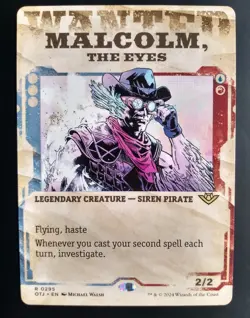 MTG Thunder Junction - Malcolm, The Eyes - Showcase Rare - Image 2