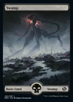 4 x Swamp (282) - Foil - Full Art - The Brothers' War - Light Play - MTG - Image 2