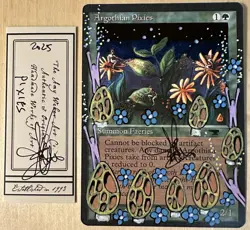 MTG Argothian Pixies Alter Altered Sketch Art Amy WEBER Magic - Image 3