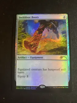MTG - NM - 1x Swiftfoot Boots - Foil Promo - Artifact Commander - Image 7