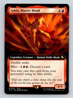 #154 Sabin, Master Monk 2025 Final Fantasy Commander Rare - Image 3