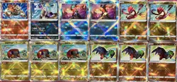 set of 12 authentic Pokemon Card Japanese Radiant Heatran Greninja Eternatus - Image 1