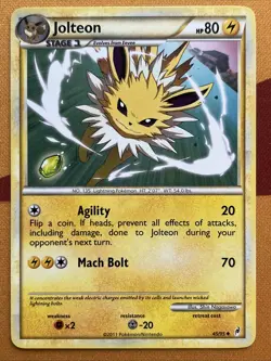 Pokemon Card - Jolteon - Uncommon (45/95) HGSS Call of Legends *LP* - Image 3