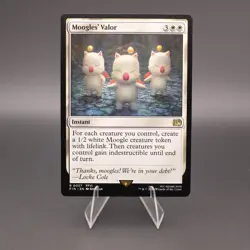 Moogles' Valor FIN 0027 MTG, Final Fantasy Magic the Gathering NM - Image 1