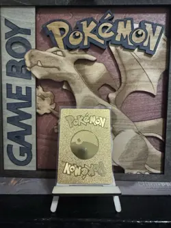 Pokemon Charizard V HP 522 Gold Foil Fan Art Card - Image 2