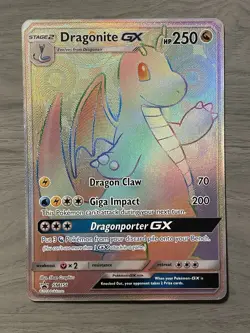 Pokémon TCG Dragonite GX Holo Promo Card Sun & Moon SM156 - LP - Image 1