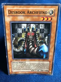 YUGIOH! DARK CRISIS #DCR-070 "DESROOK ARCHFIEND" 1ST EDITION COMMON - Image 1