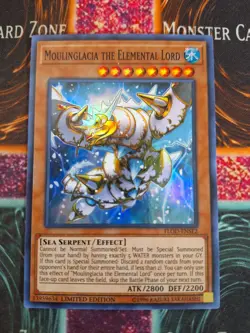 Yu-Gi-Oh! TCG Moulinglacia the Elemental Lord FLOD-ENSE2 Limited Super Rare NM - Image 1