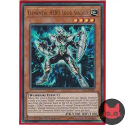 Yugioh Elemental HERO Solid Soldier CT15-EN003 Ultra Rare LP - Image 1