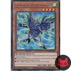 Yugioh Elemental HERO Stratos BLC1-EN022 Silver Ultra Rare 1st Edition NM - Image 1